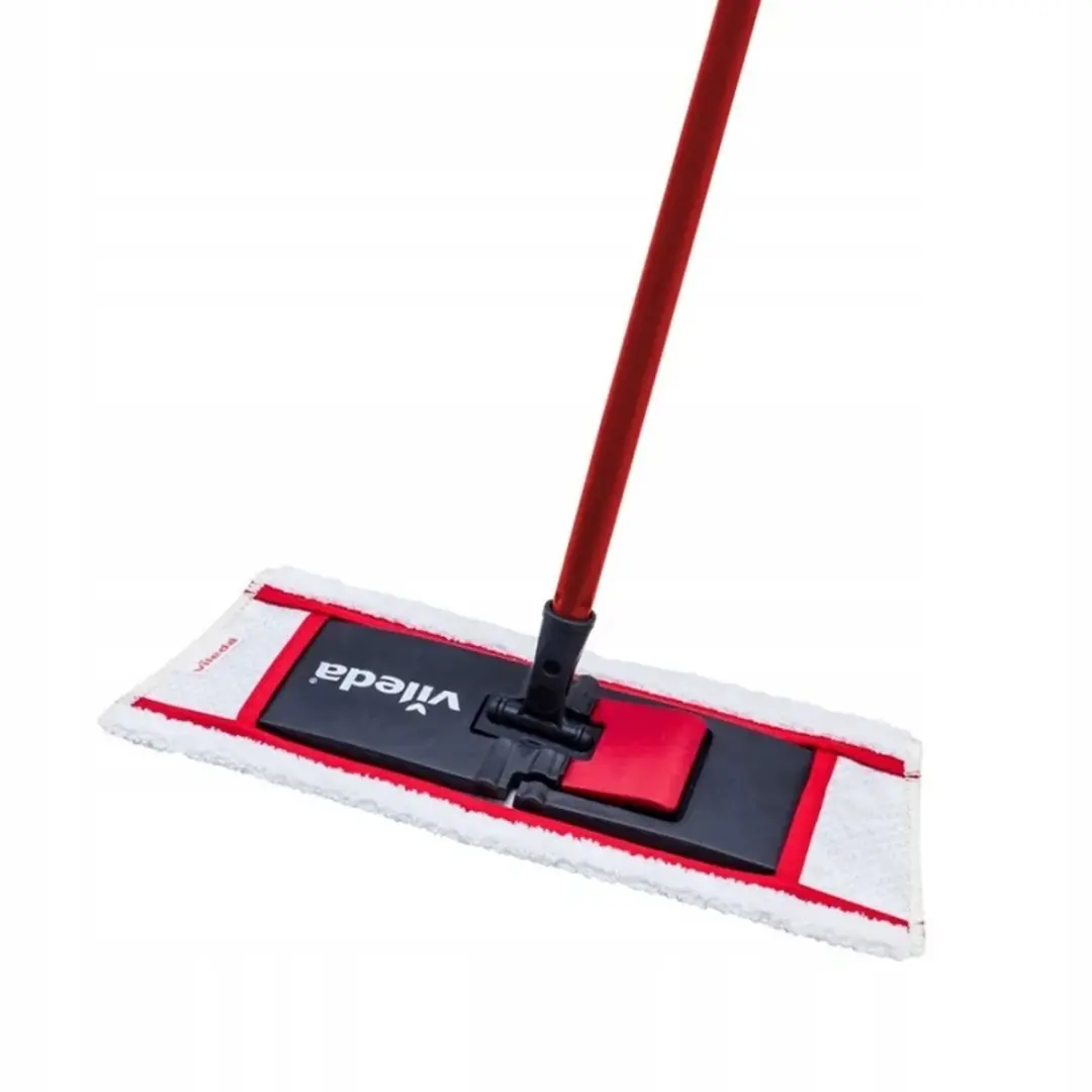 Vileda Active Max Platte Mop 130cm - Rood/Wit/Blauw - afbeelding 3 van 4