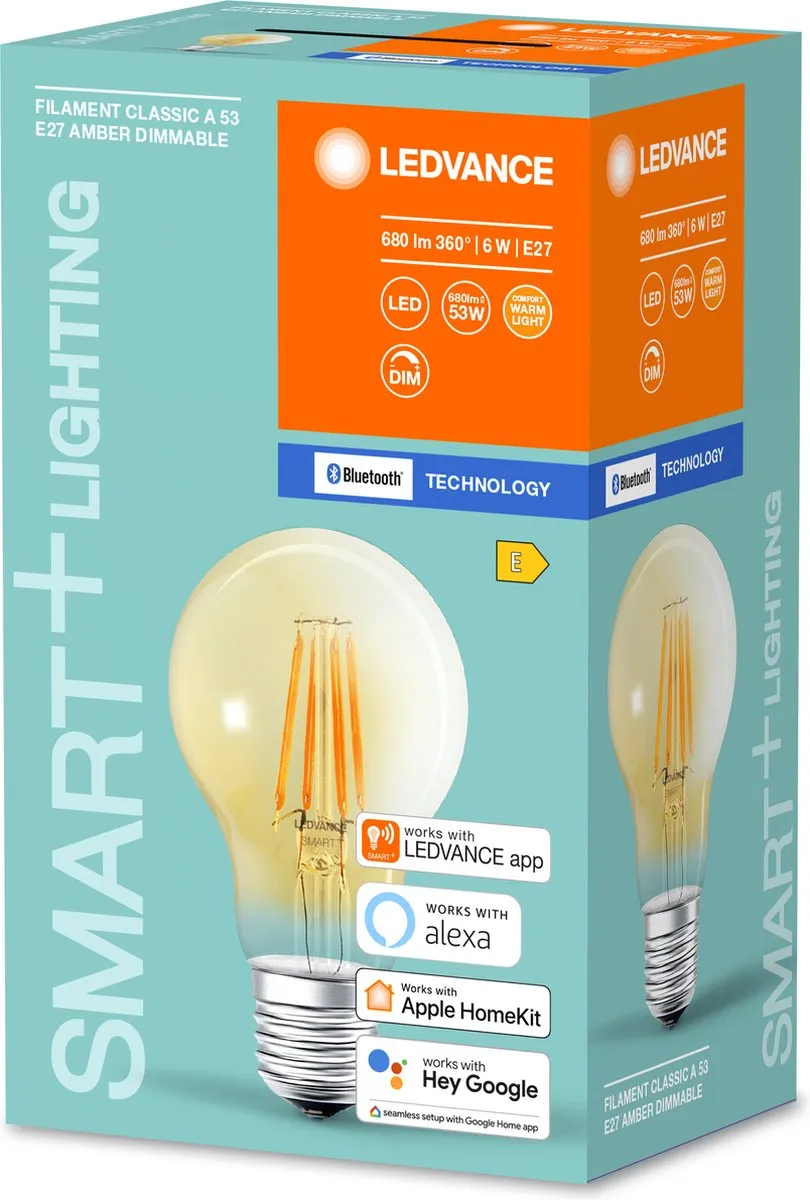 LEDVANCE SMART+ Filament Classic Dimmable E27 6W - Warm wit 2400K - afbeelding 5 van 6