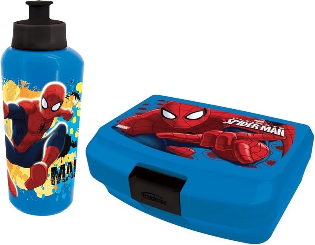 Trudeau Spiderman Lunchbox - Blauw 20x14cm