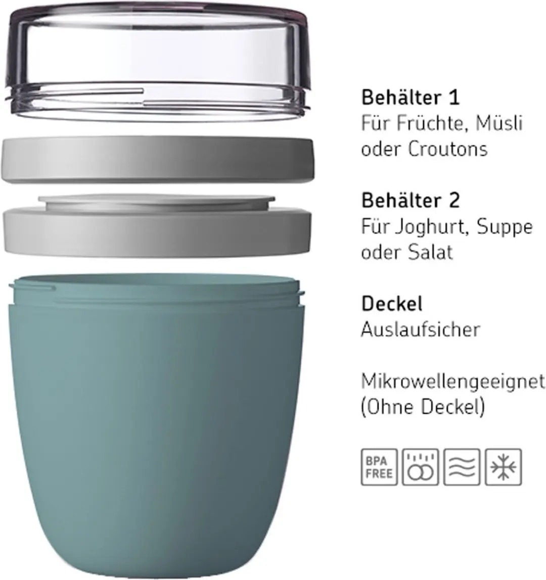 Mepal Ellipse Lunchset 2-delig - 0.70L - Vivid Blue