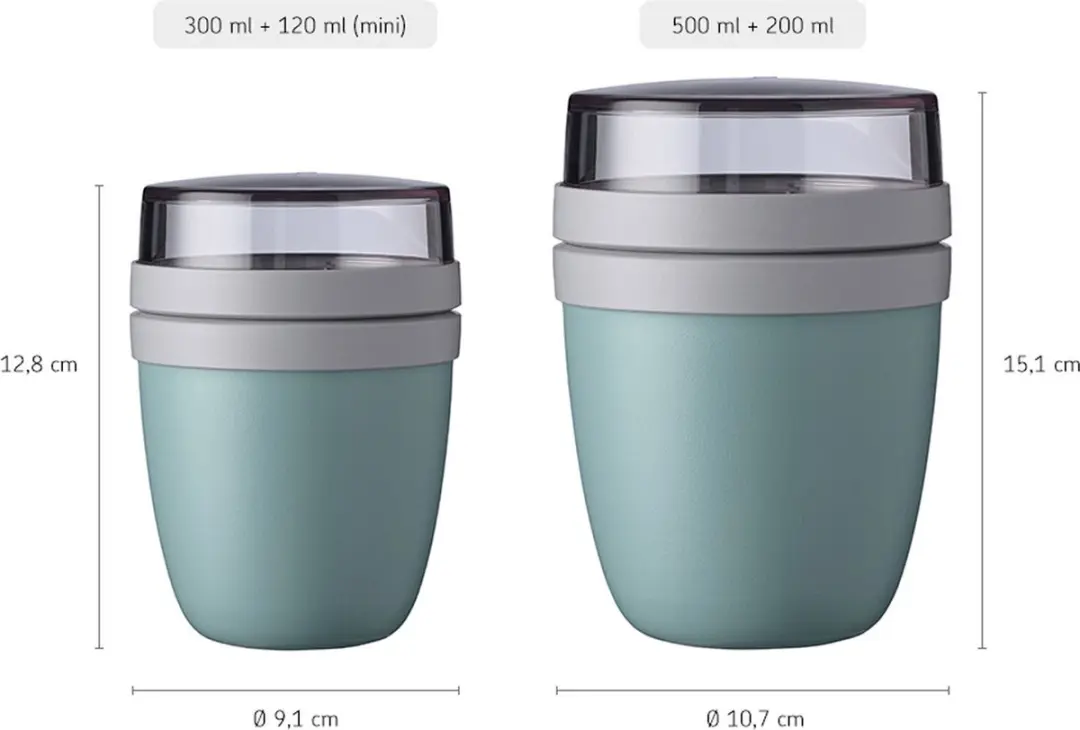 Mepal Ellipse Lunchset 2-delig - 0.70L - Vivid Blue