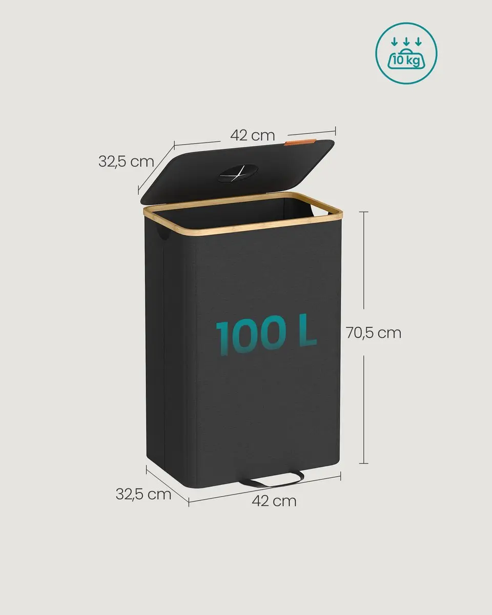 Songmics Flessencontainer RRB509B01 - 100L - Grijs
