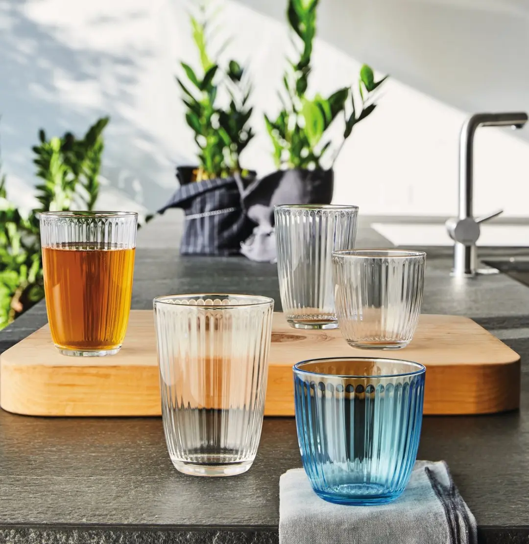 Bormioli Rocco Waterglazen Line - Blauw 290ml - 6 Stuks