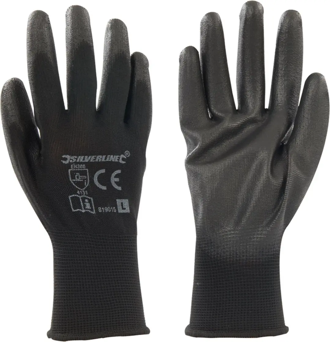 Silverline Handschoen met zwarte handpalm