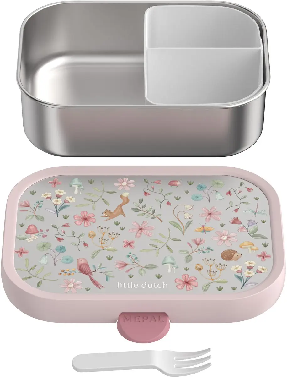 Mepal Campus RVS Lunchbox 750ml - 3 Vakken - Fairy Wonders