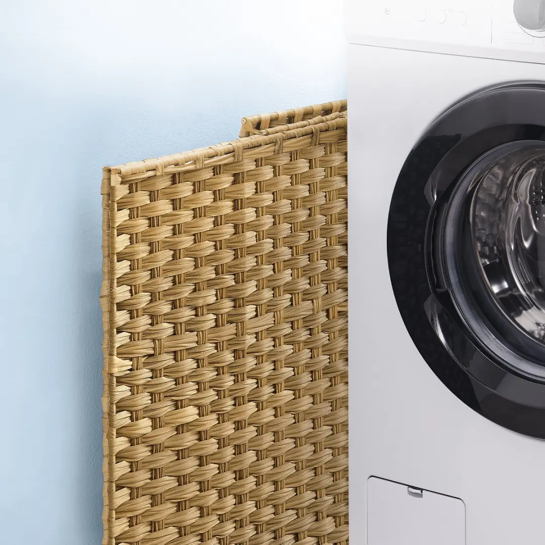 Songmics Opvouwbare Wasmand 160L - 2 Vakken - Rattan