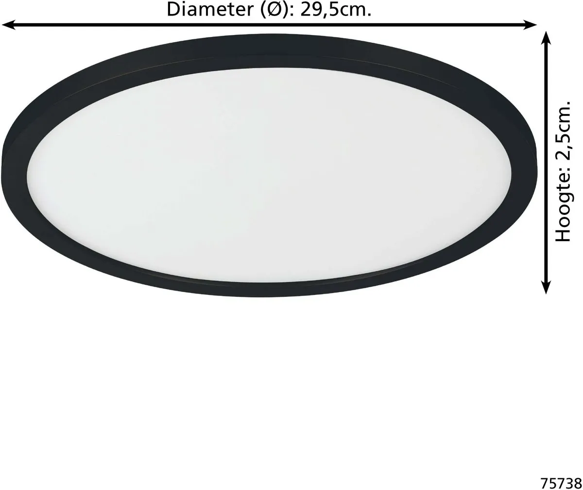Eglo Campaspero Plafondlamp 29,5cm - Zwart - afbeelding 6 van 6