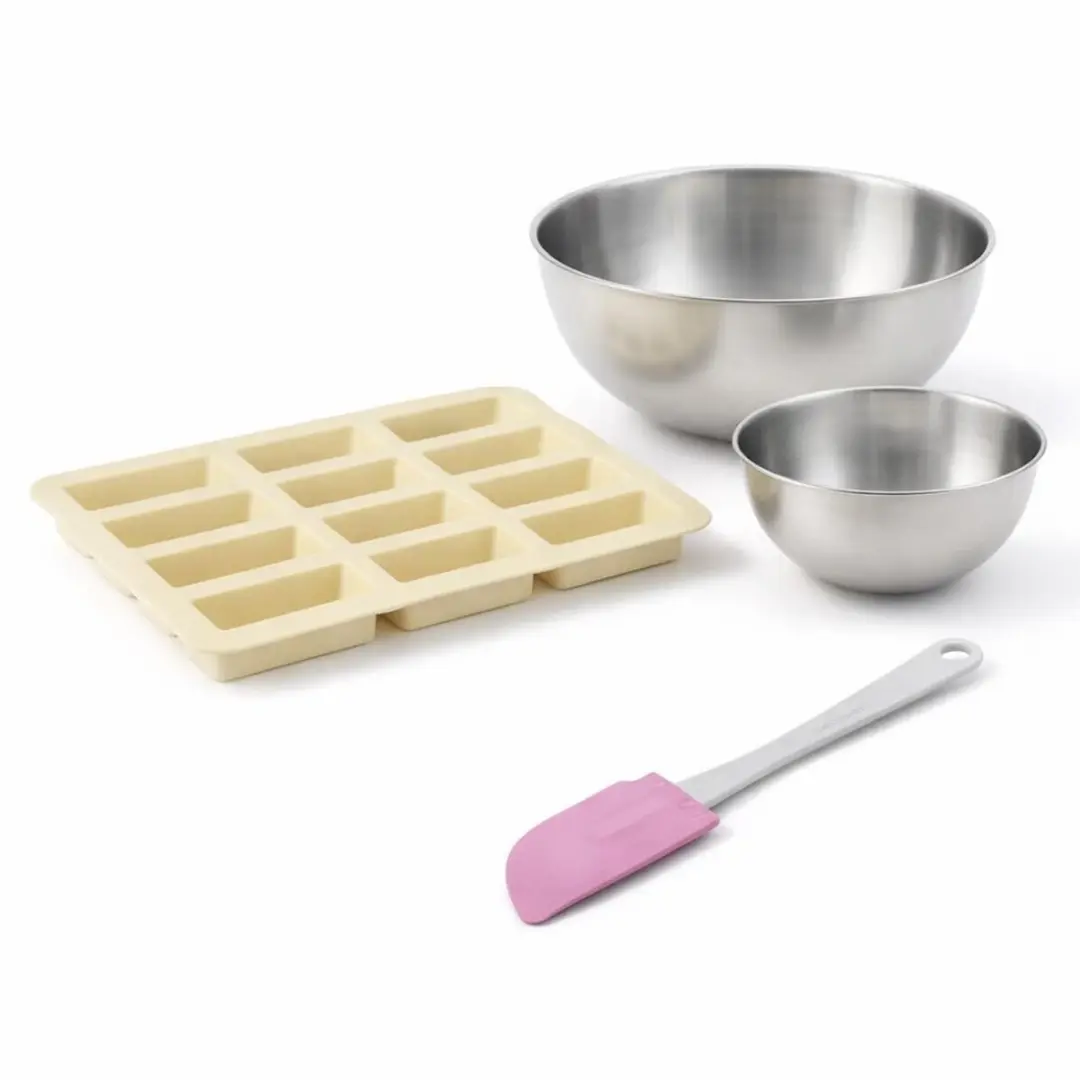 Zenker Set Siliconen Mal & Mengkommen - 2 Stuks - Beige/Lila