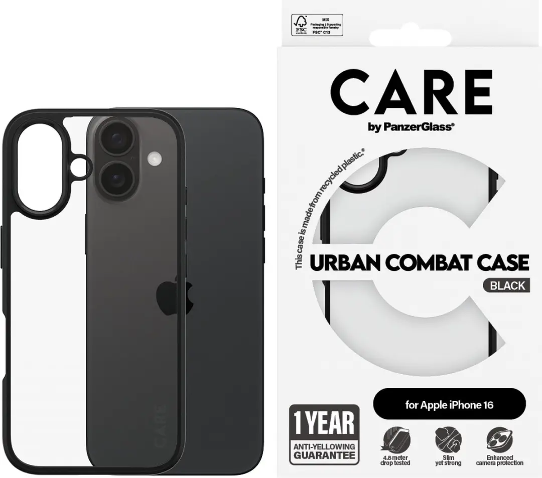 PanzerGlass CARE iPhone 15 Hoesje - Transparant