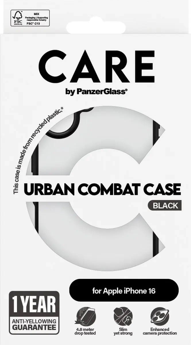 PanzerGlass CARE iPhone 15 Hoesje - Transparant