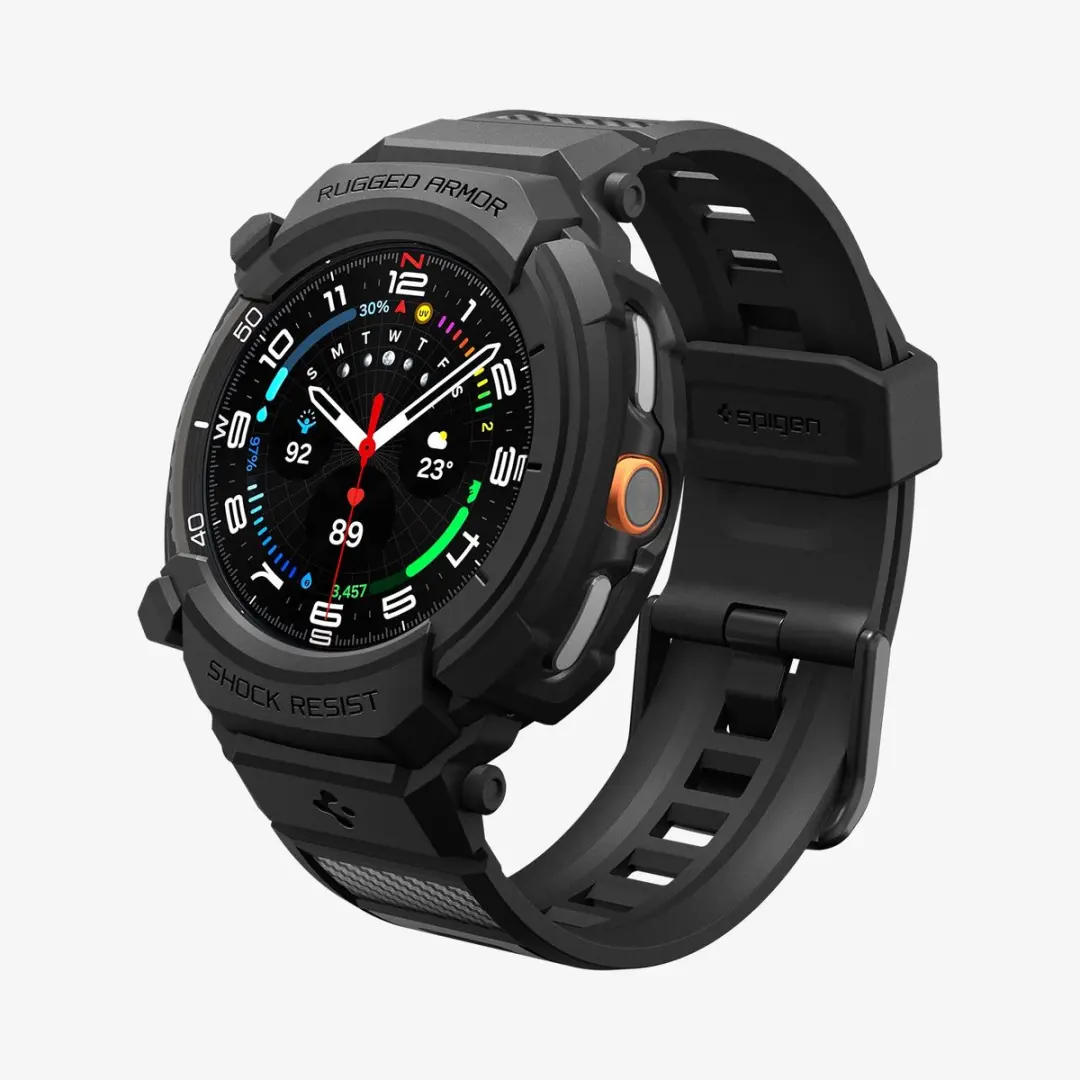 Spigen Rugged Armor Pro Band Samsung Galaxy Watch 8 Classic 46mm - Zwart