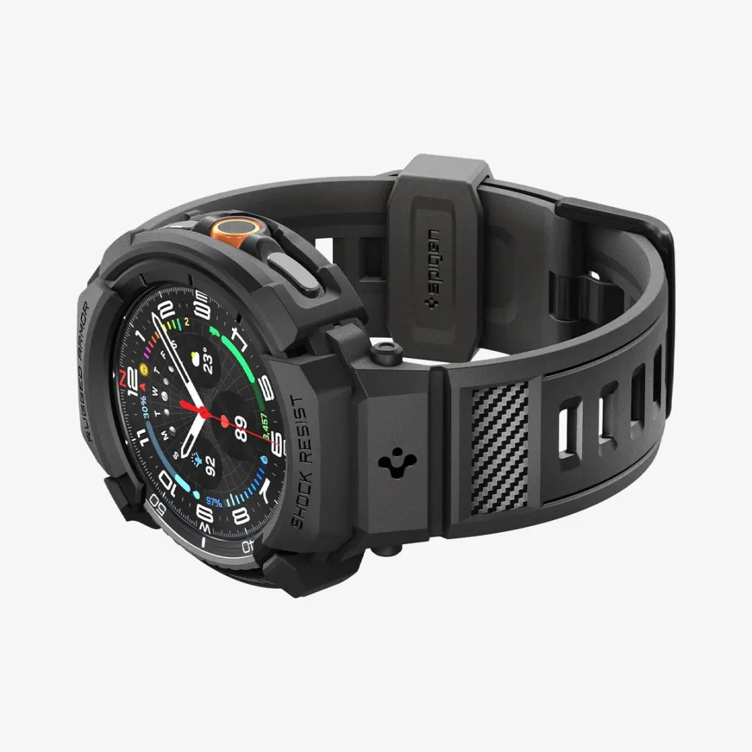 Spigen Rugged Armor Pro Band Samsung Galaxy Watch 8 Classic 46mm - Zwart