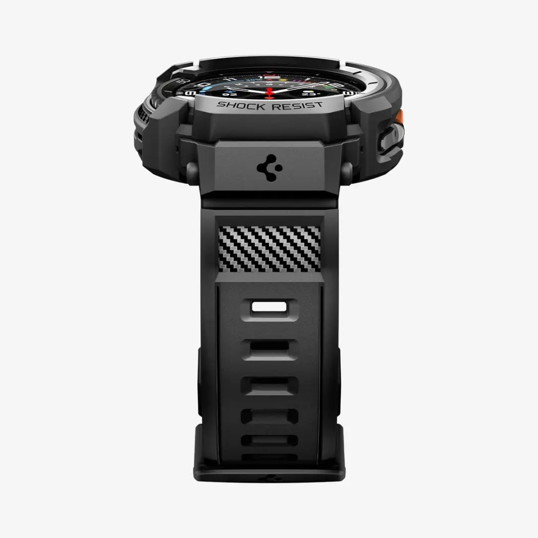 Spigen Rugged Armor Pro Band Samsung Galaxy Watch 8 Classic 46mm - Zwart - afbeelding 6 van 6