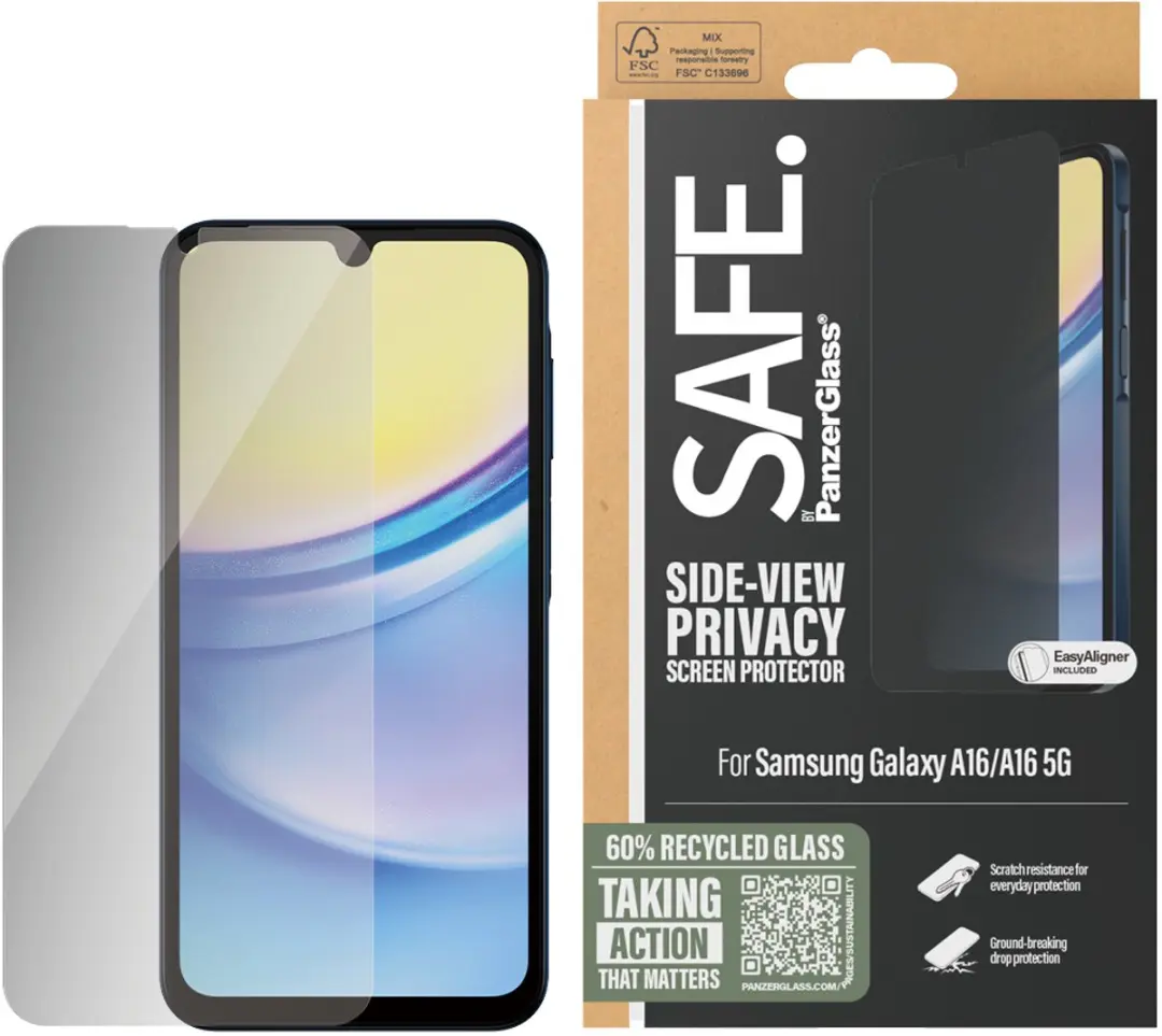 PanzerGlass SAFE.93812 Schermbeschermer Samsung Galaxy A16 5G - Ultra-Wide Fit