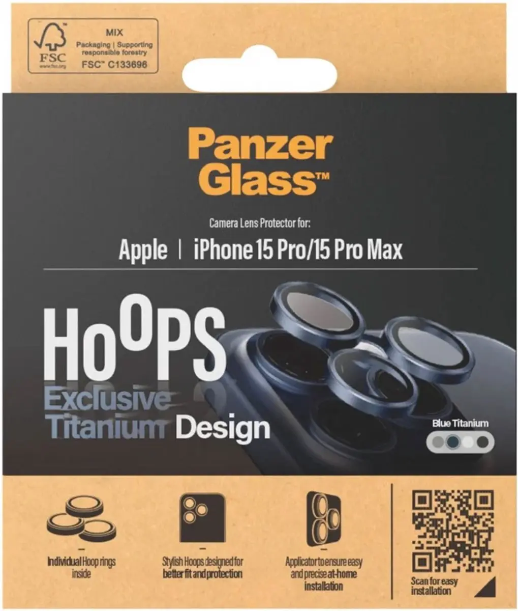 PanzerGlass Optical Hoop Rings iPhone 15 Pro/Pro Max