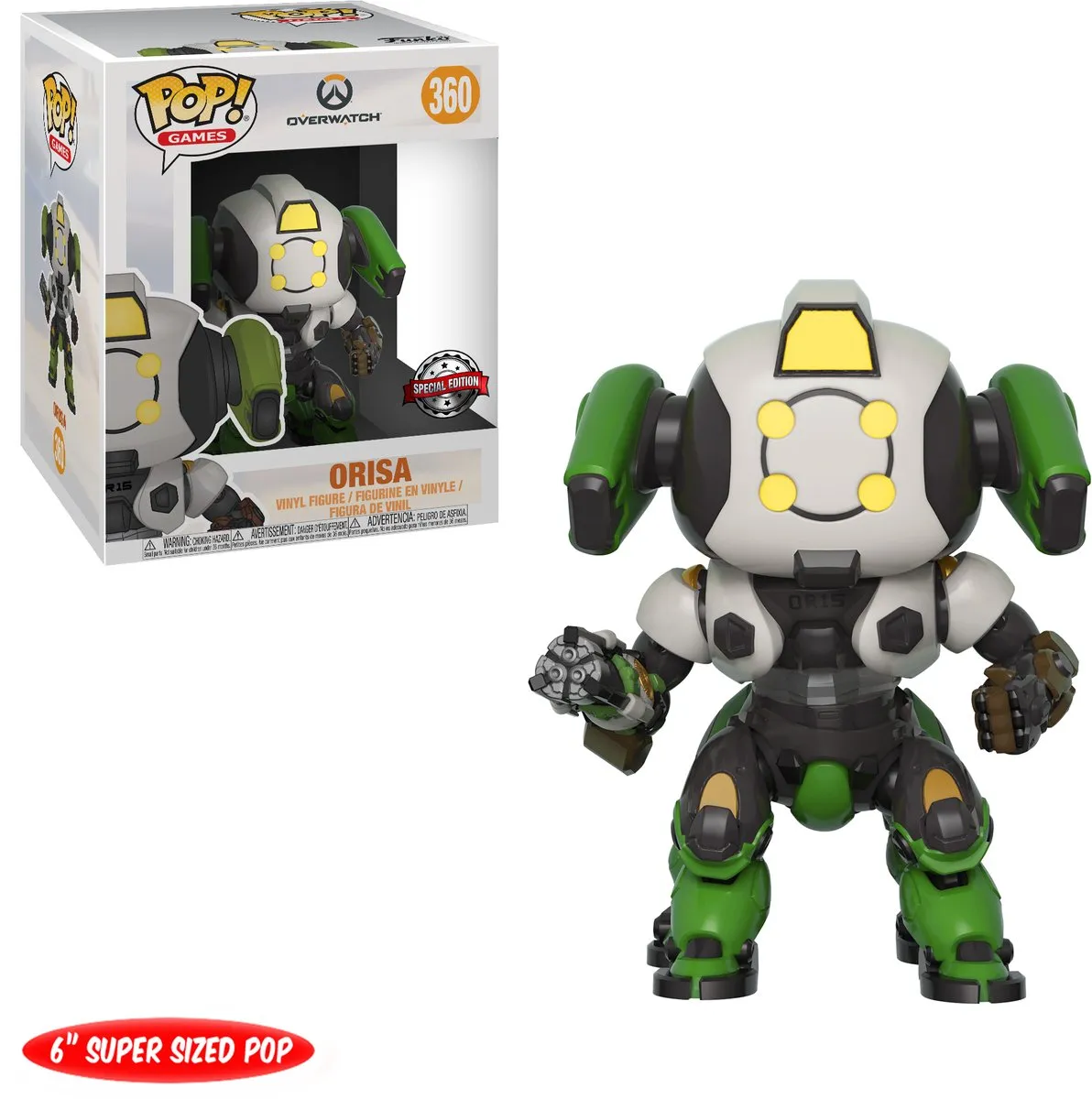 Funko Pop! Games Overwatch Orisa - 15cm - FUN32281 - Wit/ Groen