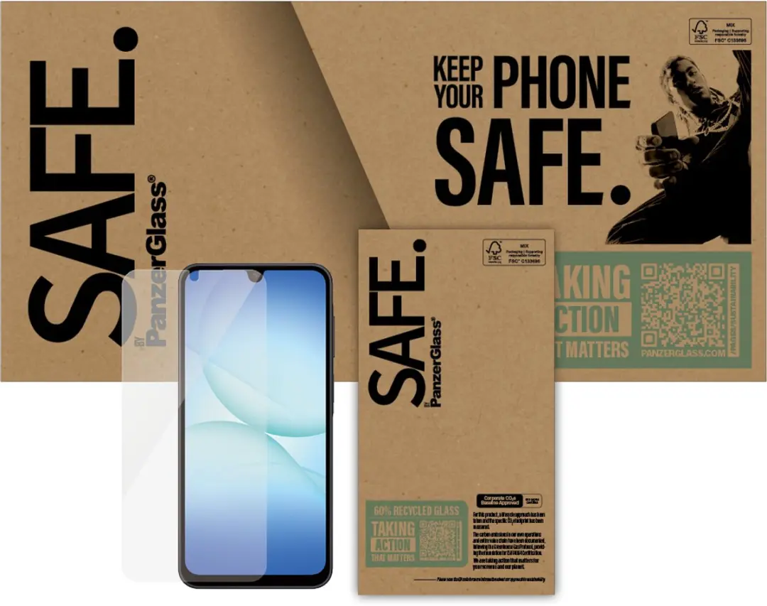 PanzerGlass SAFE. SABNUWFG38541 Schermbeschermer - Samsung Galaxy A17 - Ultra-Wide Fit