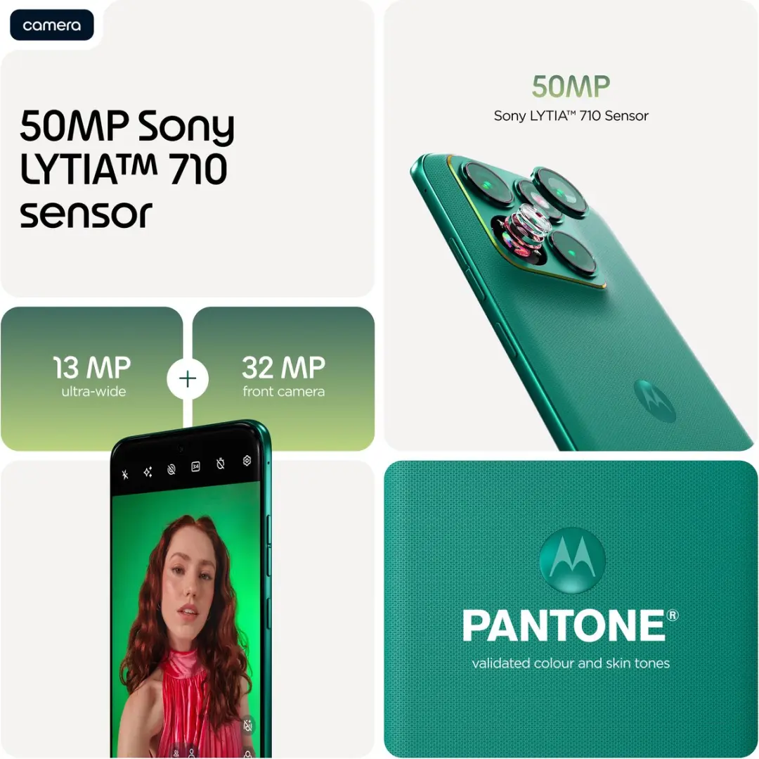Motorola Moto Edge 70 Fusion PBBD0005SE Smartphone 5G - 8GB/256GB - Sport Groen - afbeelding 6 van 6
