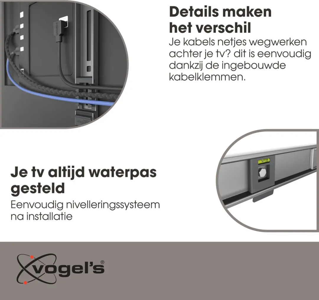 Vogel's ELITE TVM 5405 TV-Beugel 32-77" - 75kg - VESA 400x400 - Zwart