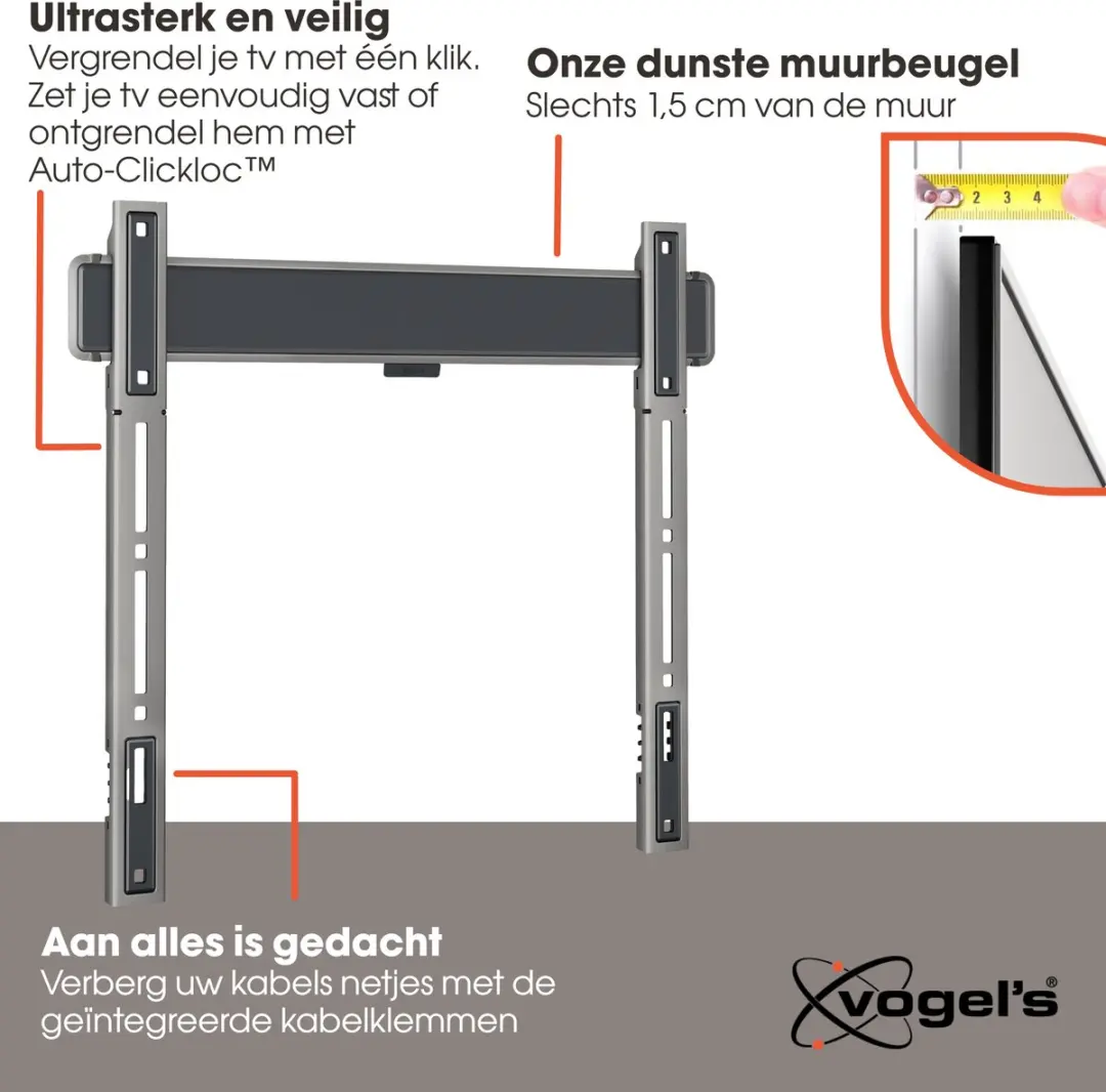 Vogel's ELITE TVM 5405 TV-Beugel 32-77" - 75kg - VESA 400x400 - Zwart