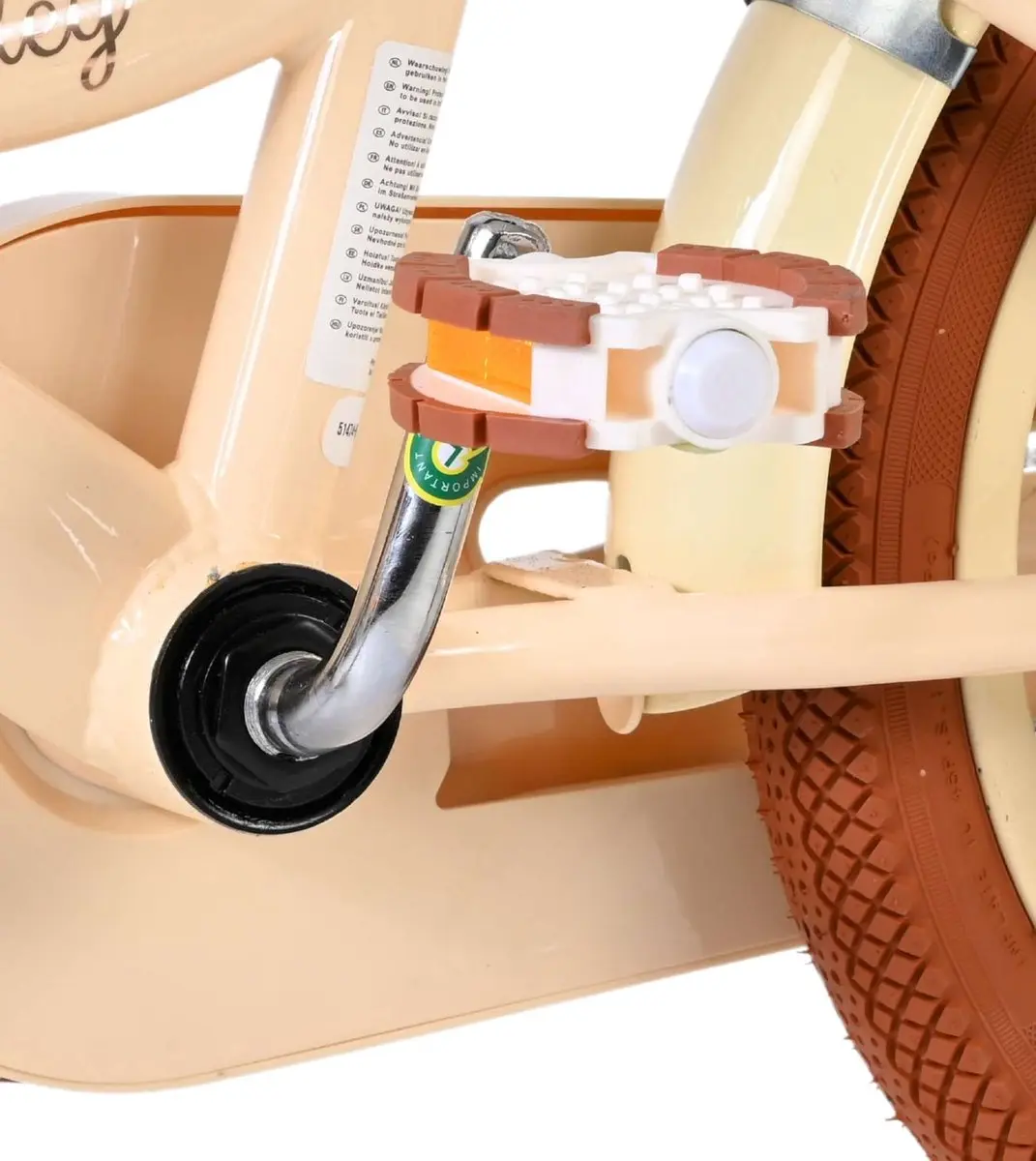 Volare Ashley Kinderfiets 14 inch - 1 Versnelling - Crème
