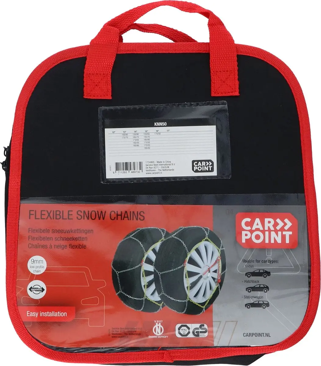 Carpoint Sneeuwkettingen KNN-50-9mm - Zilver