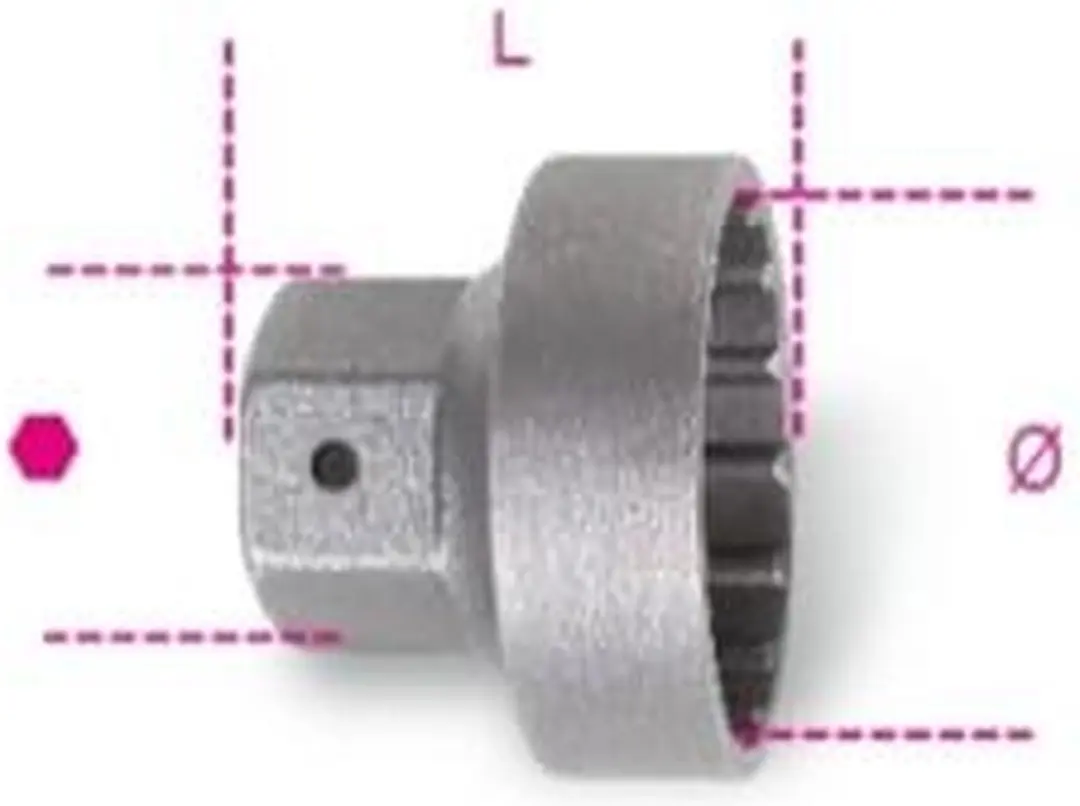Beta Dopsleutel 3793/1 Shimano 16-punts 24mm - Zilver