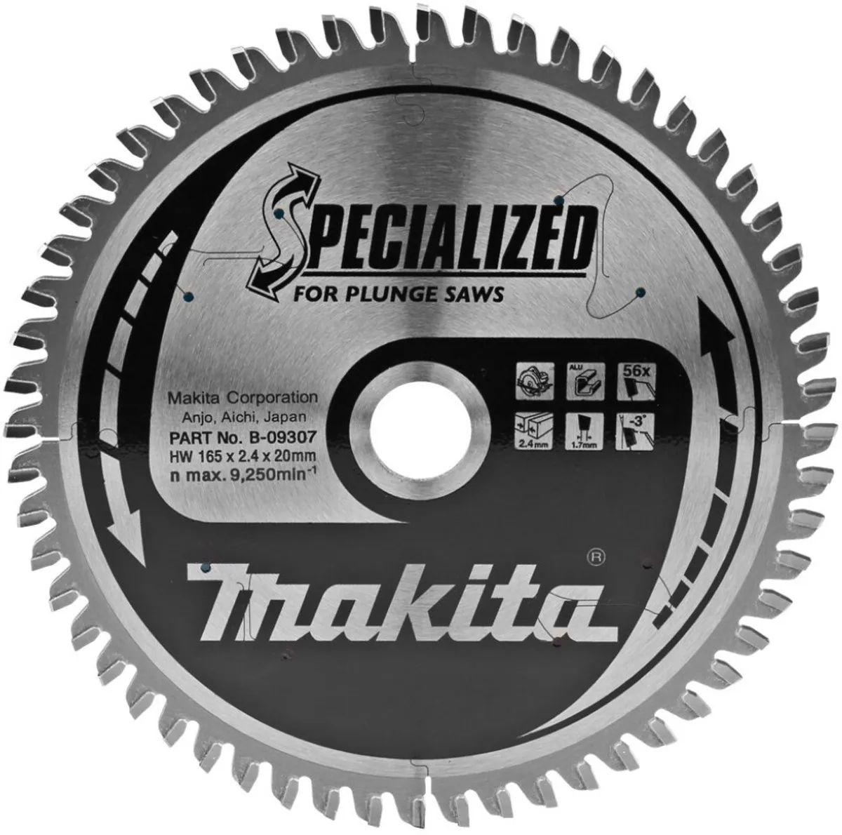 Makita B-33021 Invalcirkelzaagblad Aluminium 165mm - 56T