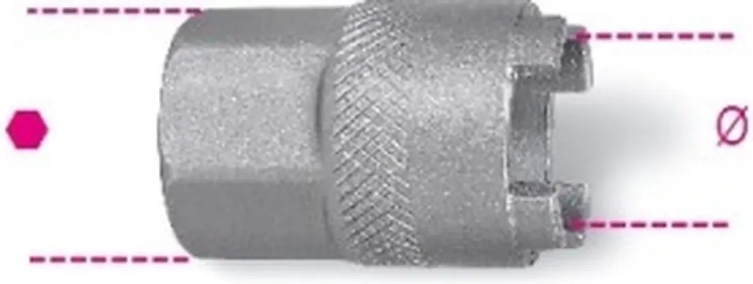 Beta Freewheelsleutel 3984/6 - 19,5mm - 4-noks - Zilver