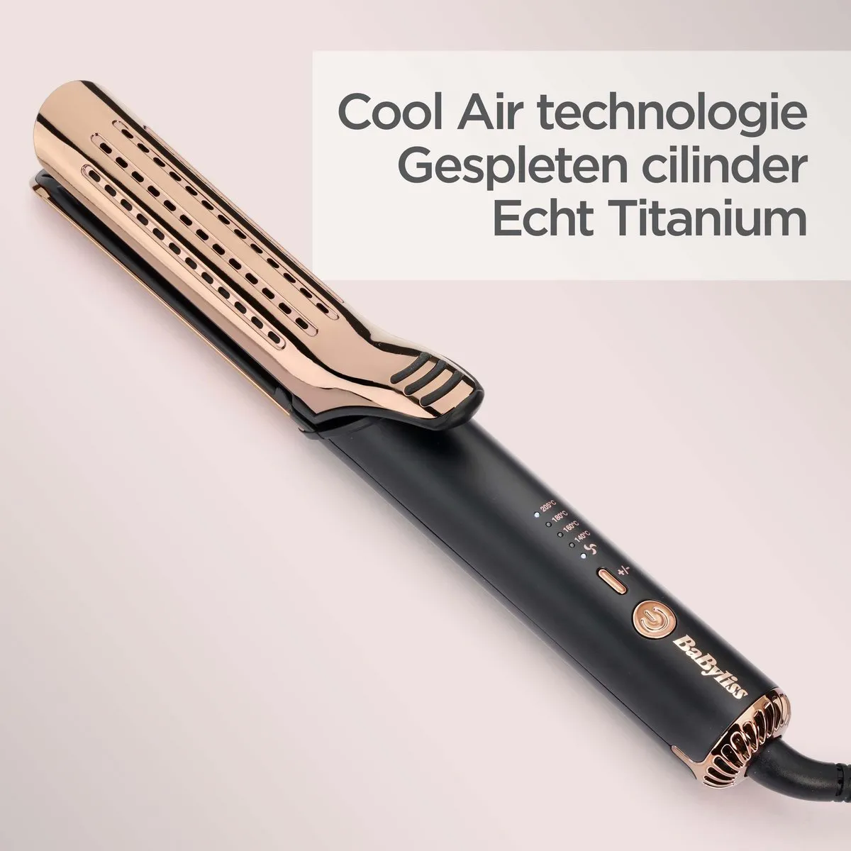 Babyliss Curl Styler Lustre C115E Krultang 38mm - Zwart/Roze goud