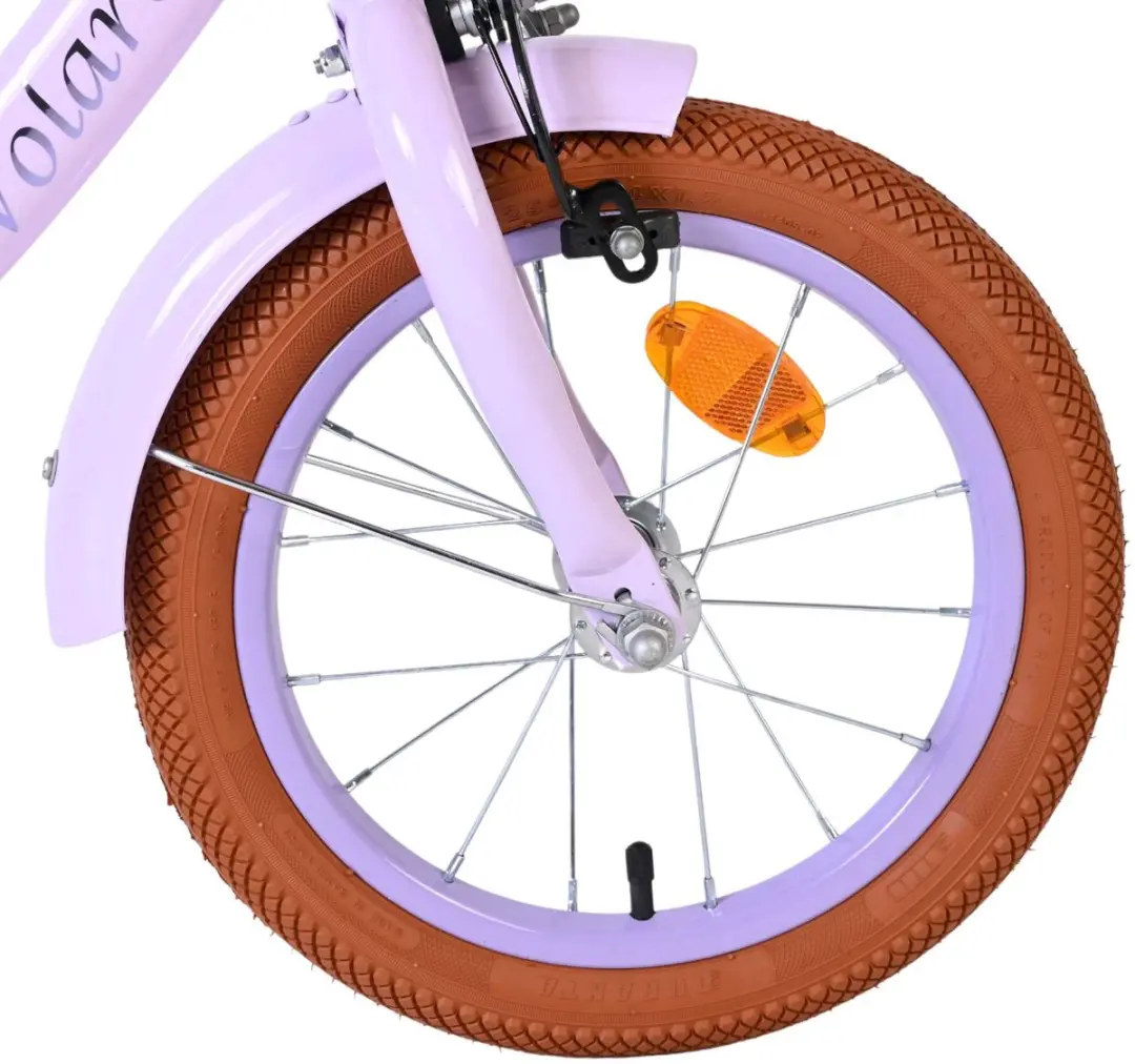 Volare Ashley Kinderfiets 14 inch - 1 Versnelling - Lila - afbeelding 6 van 6
