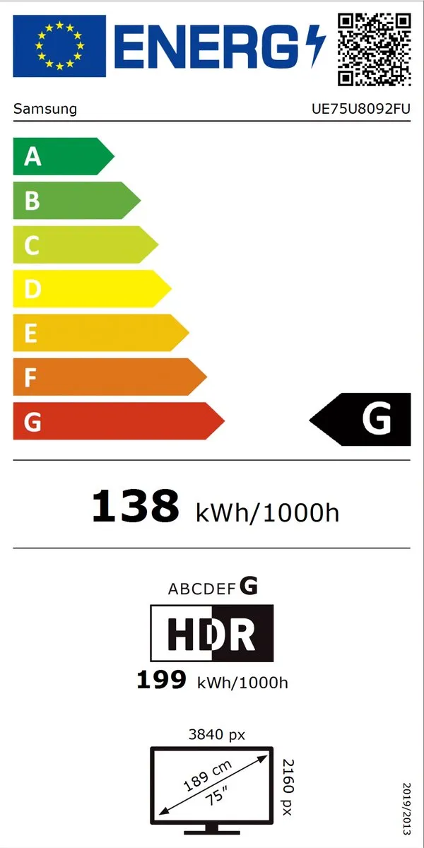 Samsung UE75U8092F 75 inch 4K LED TV - Zwart