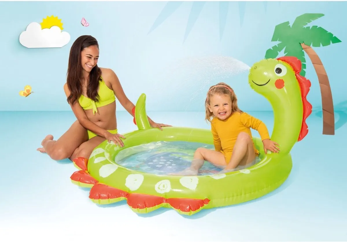 Intex 58437NP Dino Sproei Zwembad - 119x109x66cm - Blauw
