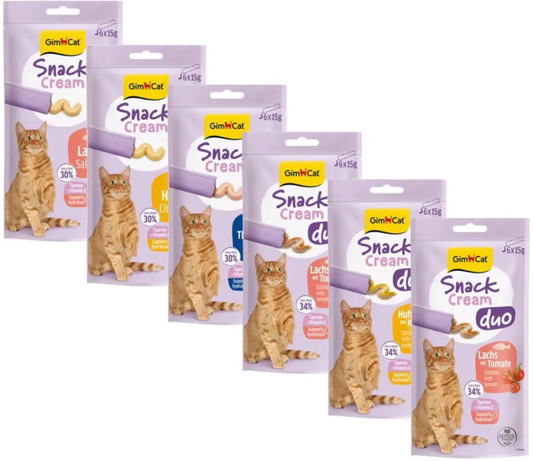 GimCat Snack Cream Zalm 6x15g