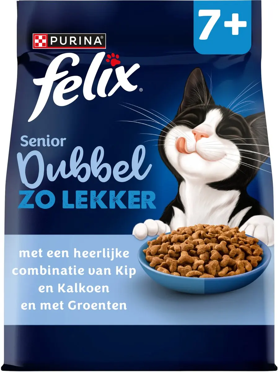 Felix Dubbel Zo Lekker Senior Kip & Kalkoen 800g