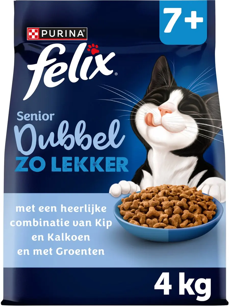 Felix Dubbel Zo Lekker Senior Kip & Kalkoen 800g
