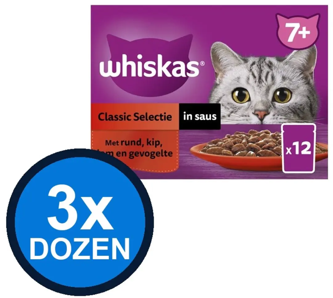 Whiskas 7+ Pouch Senior Saus Classic Selectie