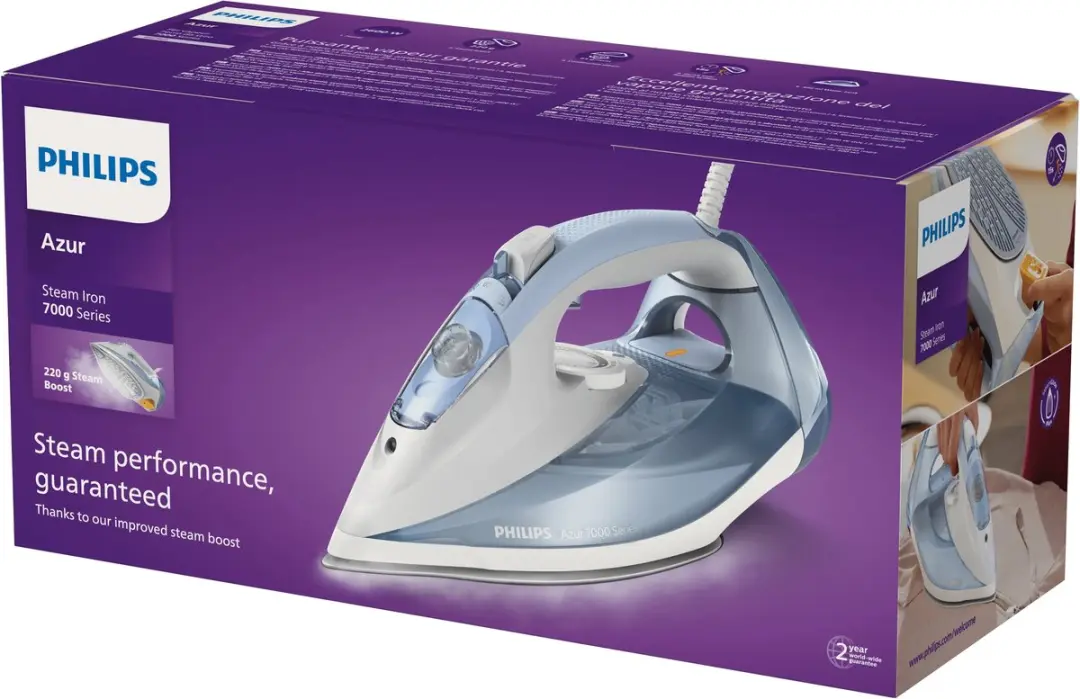 Philips DST 7011/20 Stoomstrijkijzer 2600W - Blauw - afbeelding 6 van 6