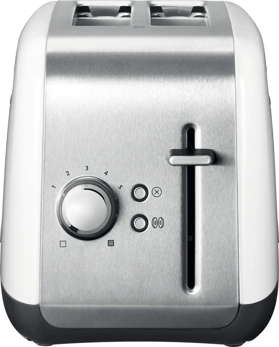 KitchenAid Classic 5KMT2115EWH Broodrooster 2x - 1400W - Wit/Zilver