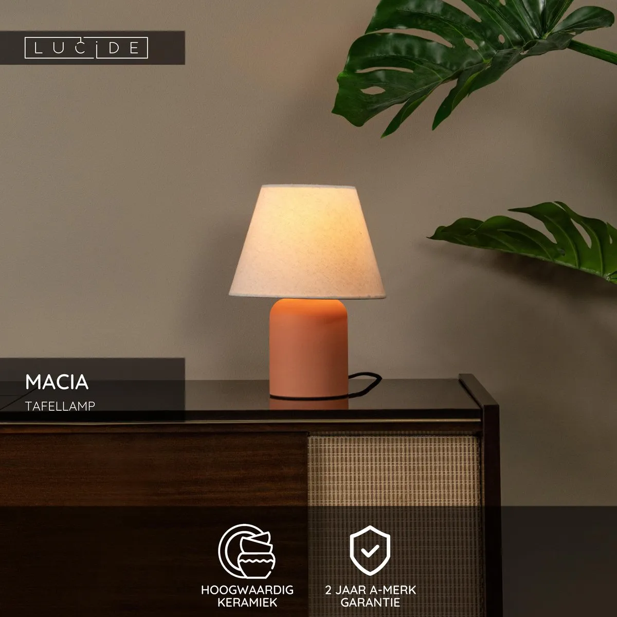 Lucide Macia Tafellamp E14 Terracotta