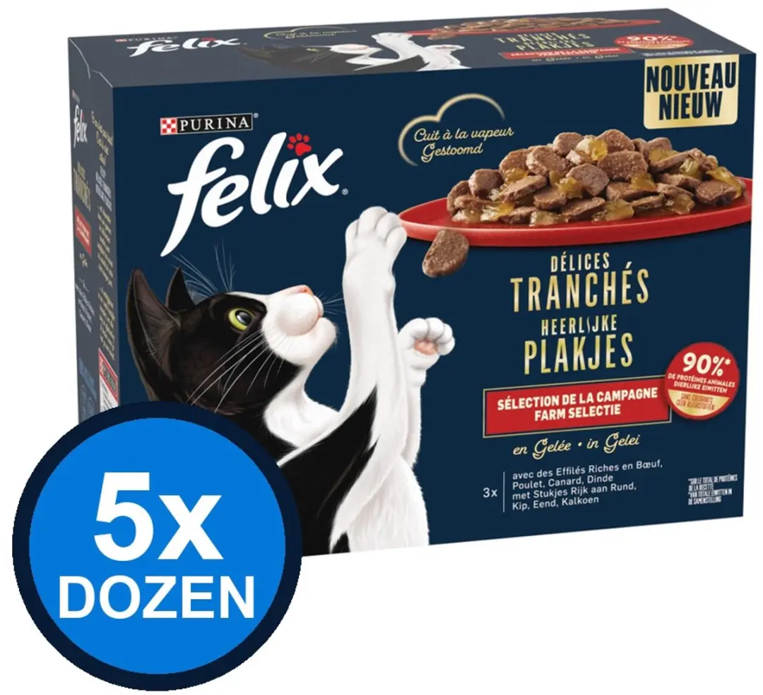 Felix Plakjes Farm Selectie in Gelei Natvoer