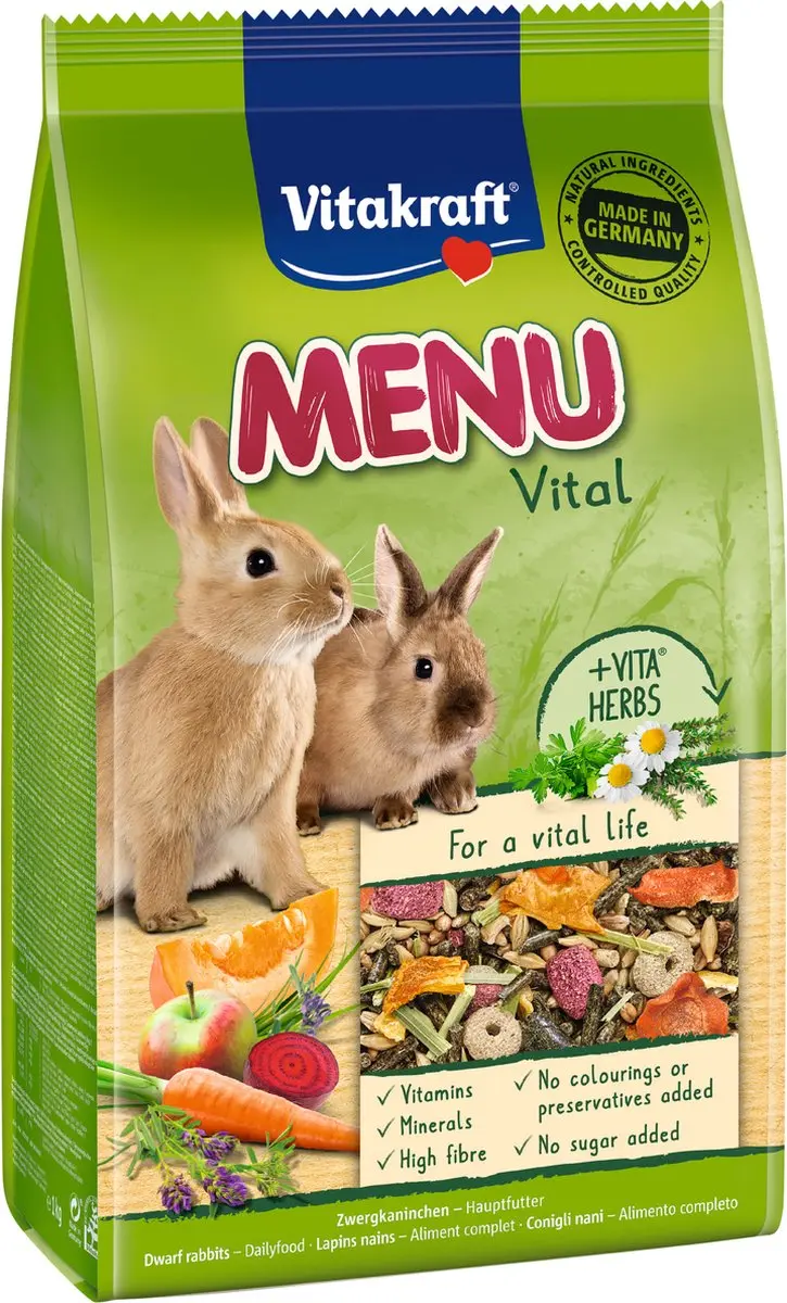 Vitakraft Menu Vital Konijnenvoer 1kg - 5 Stuks