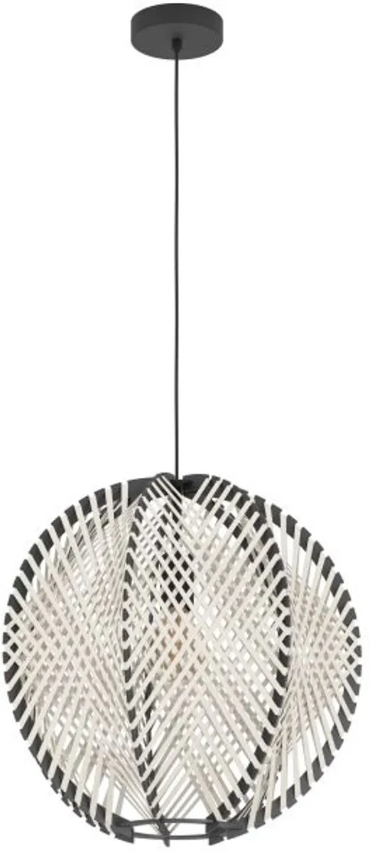 Eglo Waverton Hanglamp Ø48cm - Zwart/Wit