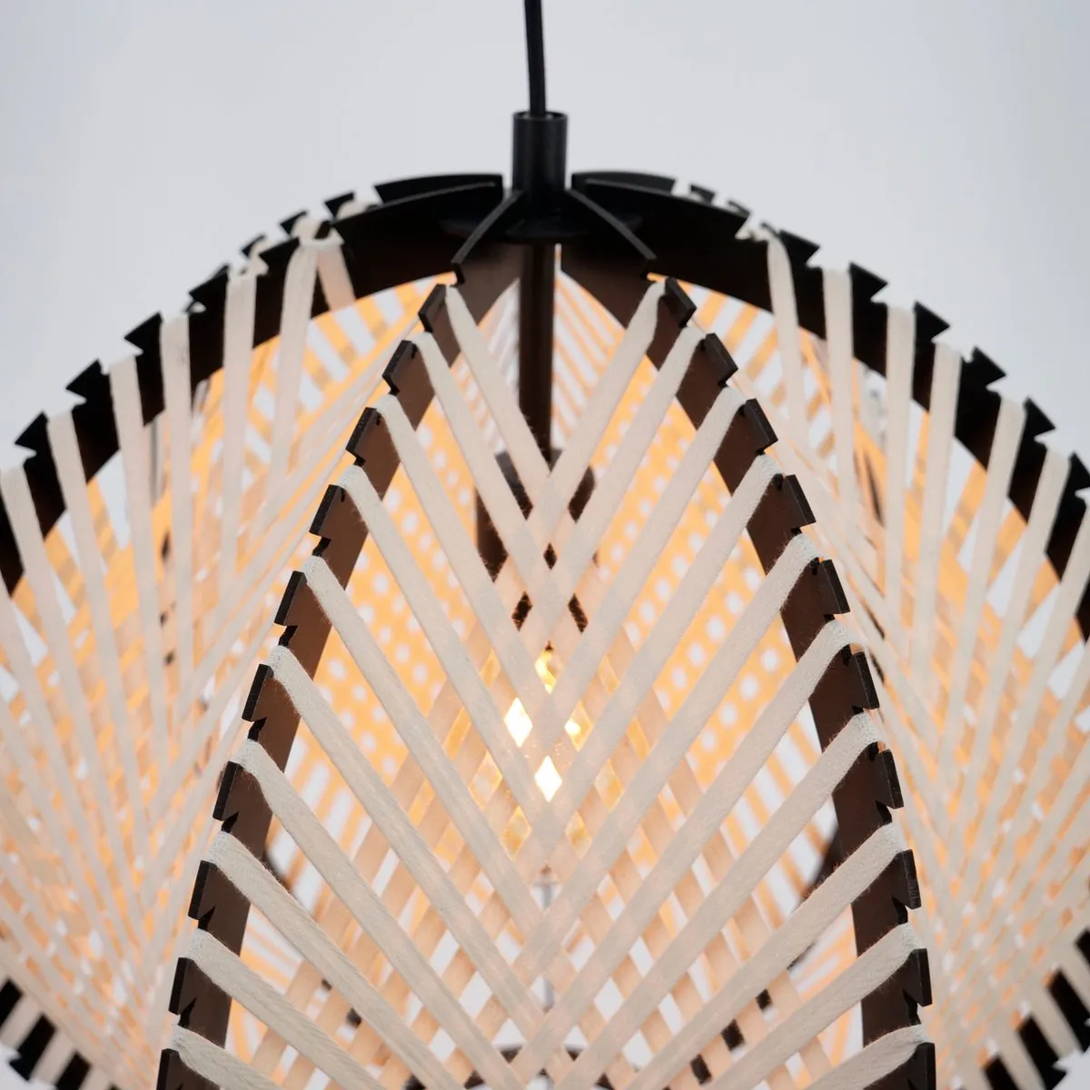 Eglo Waverton Hanglamp Ø48cm - Zwart/Wit