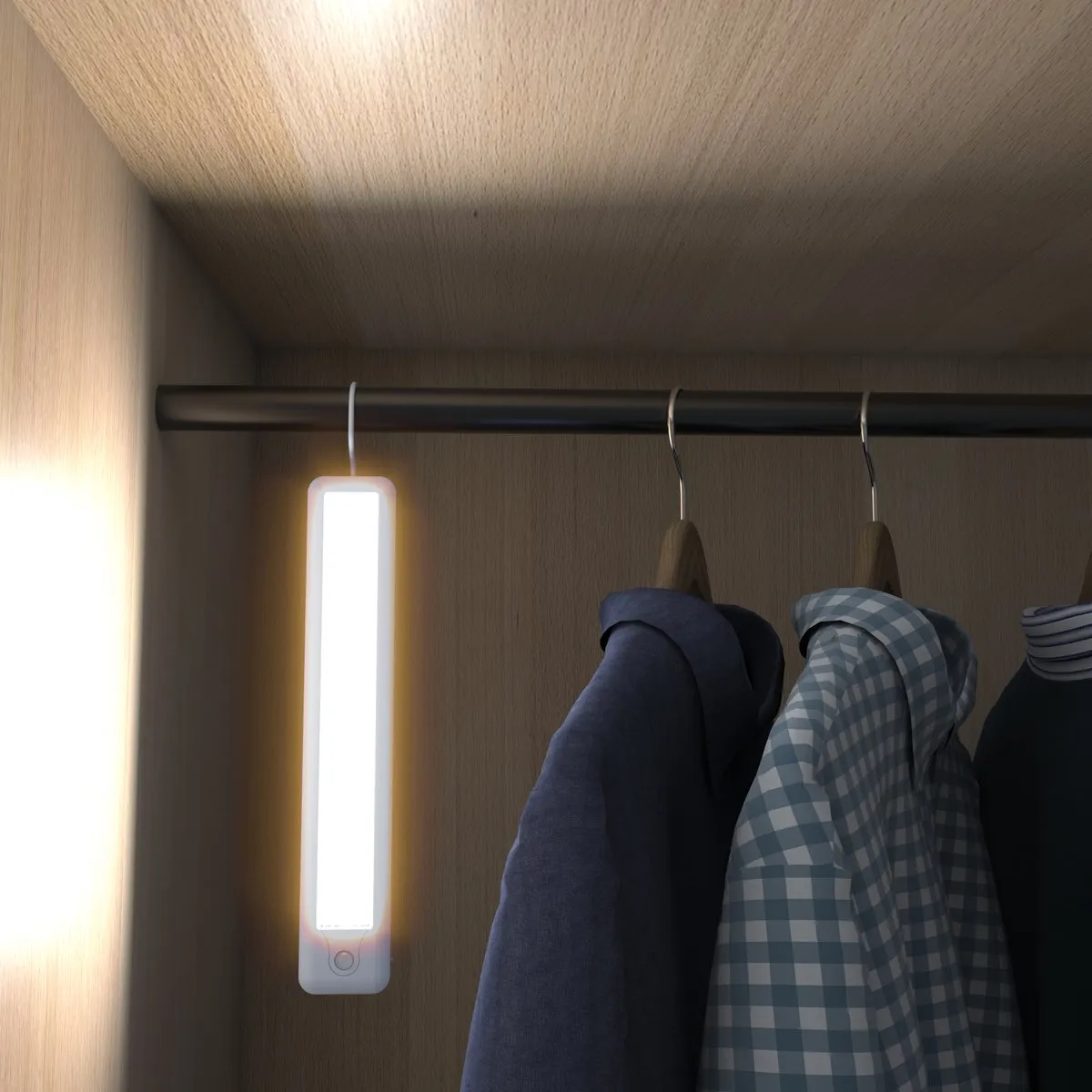 Calex Spot On Draadloze LED kastverlichting met bewegingssensor - Set van 2 Stuks - 27 cm - Oplaadbare accu - Montage via haak, magneet of dubbelzijde tape - 120 Lumen