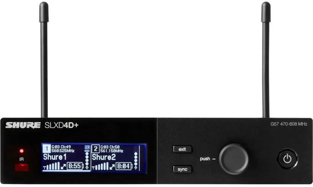 Shure SLX-D SLXD24D E/58 Draadloos Systeem - SM58 - 24-bits Digitaal - Zwart