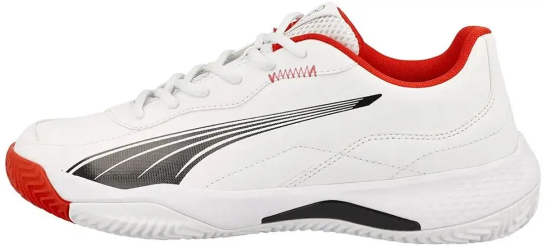 PUMA Nova Smash Padelschoenen 44 - Wit/Zwart/Rood