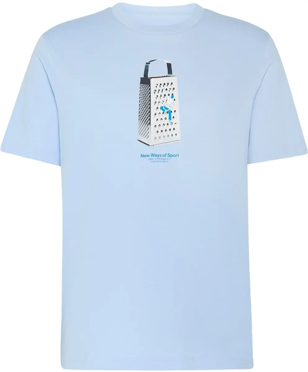 Adidas Sketches Climbing Graphic T-shirt KG0978 - Heren XL - Blauw