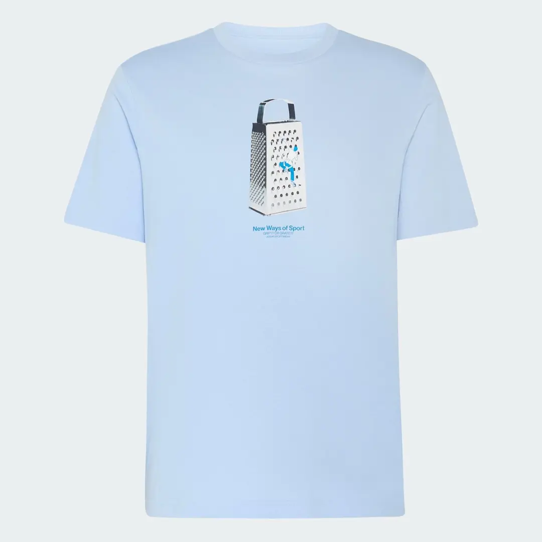 Adidas Sketches Climbing Graphic T-shirt KG0978 - Heren XL - Blauw