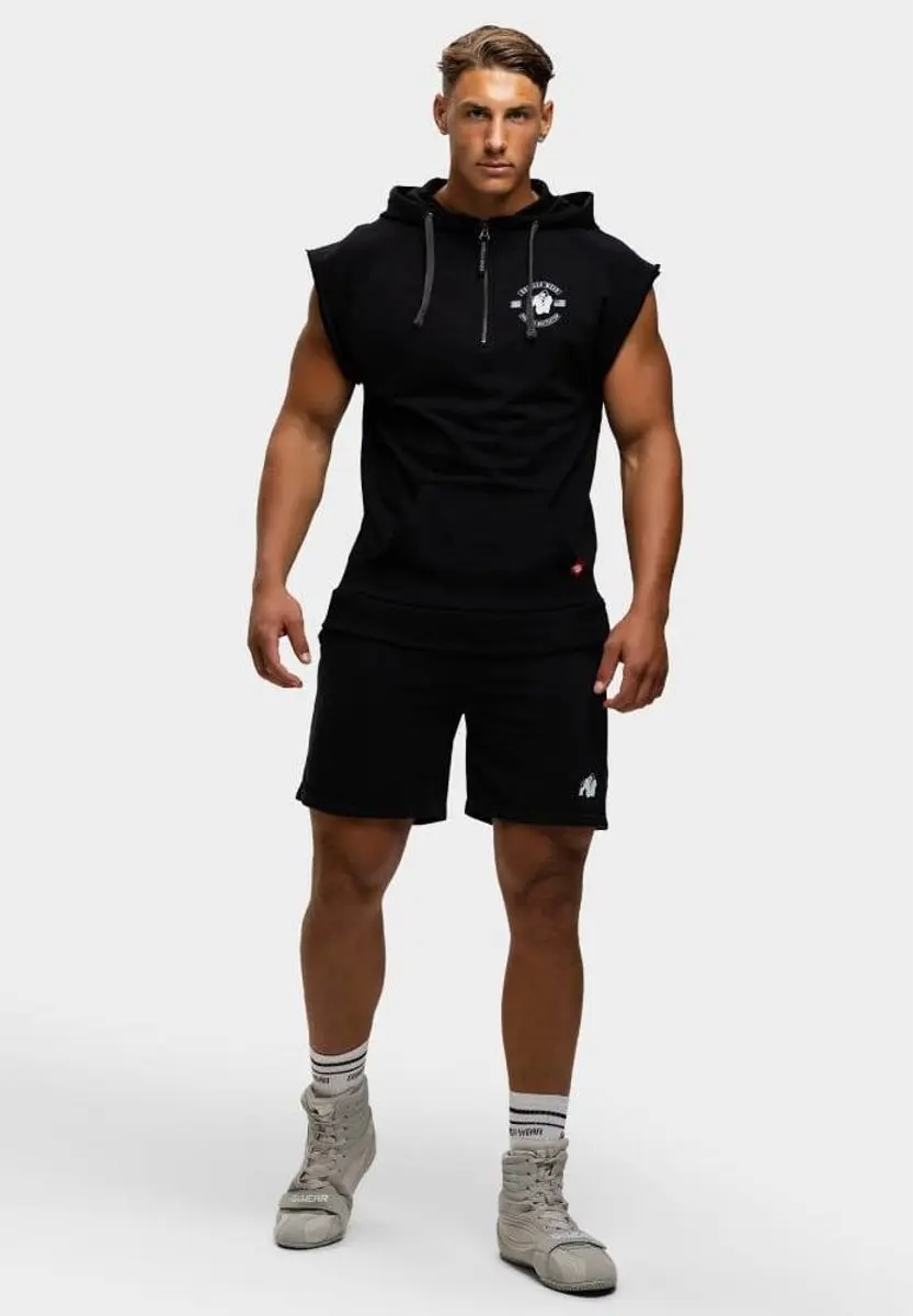Gorilla Wear Huntley Mouwloze Hoodie 2XL - Zwart - afbeelding 6 van 6